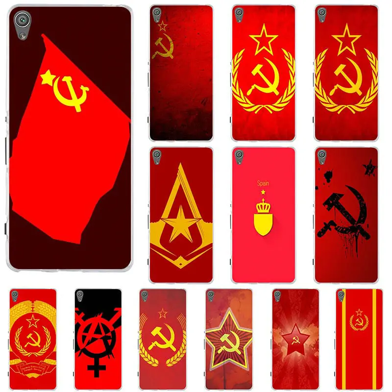 USSR Soviet Emblem Soft TPU Silicone Mobile Phone Case Housing for Sony Xperia Z Z1 Z2 Z3 Z5 M2 M4 XA E5 T3 Compact Coque Shell | Мобильные
