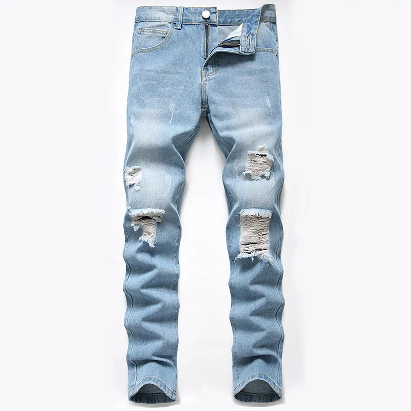Denim Designer Hole Jeans High Quality 