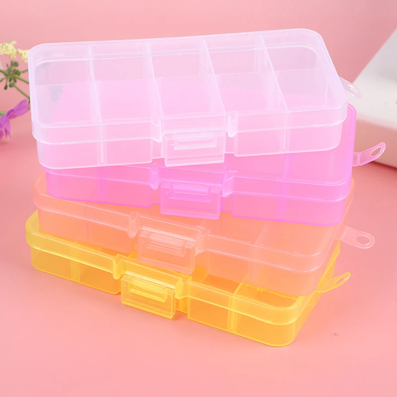 24 Compartments Plastic Clear Box Jewelry Bead Storage Container Craft  Organizer