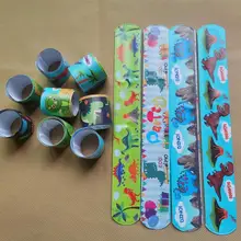 Bracelets à claquettes intéressants, 100 pièces, thème dinosaures, Style aléatoire