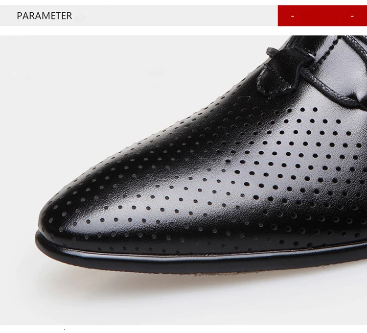 IMAXANNA/Роскошные Мужские модельные туфли; летние модные кожаные мужские деловые туфли на плоской подошве; черные дышащие формальные офисные рабочие туфли