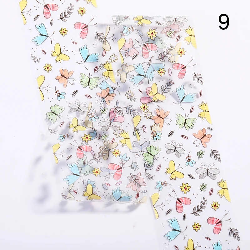 1pcs 09 Звездное небо, серия Бабочка, фон для ногтей наклейки Мрамор ногтей наклейки переводятся при помощи наклейки для ногтей искусство украшения 10 шт./компл - Цвет: 1pcs 09