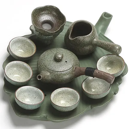 18 Style Creative Stoneware Tea set Japanese style Dry Foaming Table Complete set of Ceramic Kung Fu Tea set Pot tea Household Cup - Цвет: 18 Style