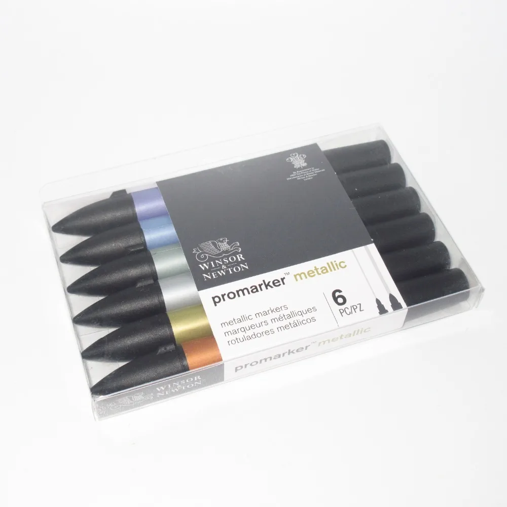 Winsor& Newton Promarkers металлические художественные Маркеры 6 цветов