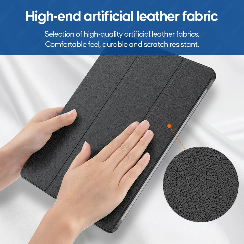 Leather Trifold Stand Case For Samsung Galaxy Tab A 10.1 2019 8.0 S5e Smart Sleep Wake Cover For Galaxy Tab S7 Plus S6 Lite Case-2