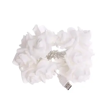 

Artificial Rose Flower Light String Fairy Lights NEW Festival Decoration USB Christmas Party Wedding 2.3 M Lamp LED