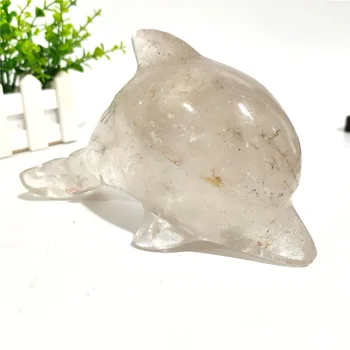 

Hand Carved Exquisite Natural Clear Quartz Crystal Dolphin ZJP