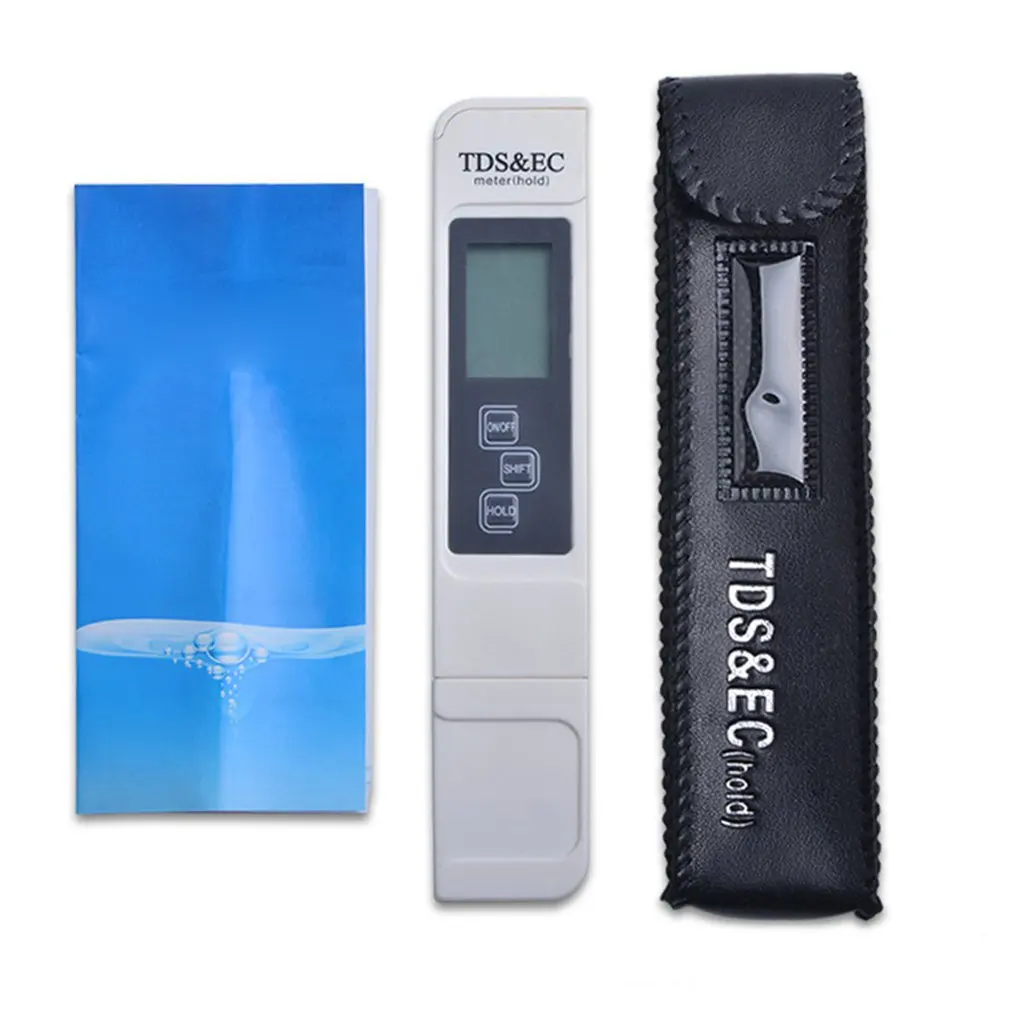 

Portable Digital 3 in 1 TDS/EC/Temp Meter Aquarium Water Quality Purity Conductivity Tester Pen Filter Measuring
