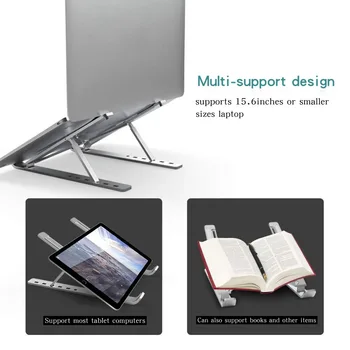 

Portable Laptop Stand Foldable Support Notebook Base Stand Holder For Macbook Pro Air Lapdesk Computer Cooling Pad Cooler Riser