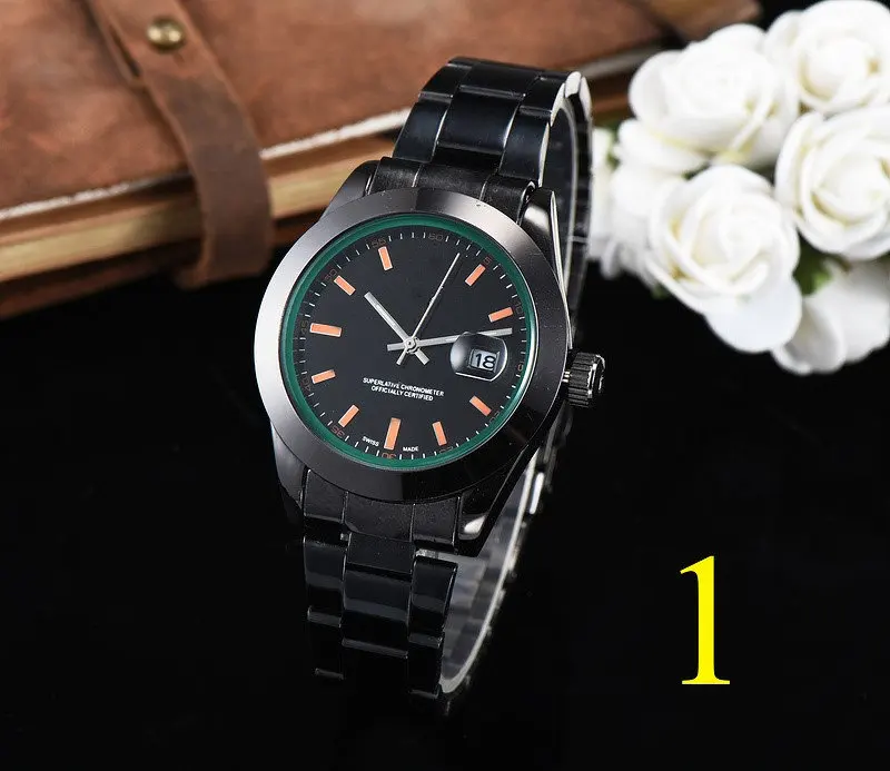 

Double Calendar MASTER Quartz Date Luxury Fashion Men Women of The Steel Belt Movement Quartz Clock Men Watches.