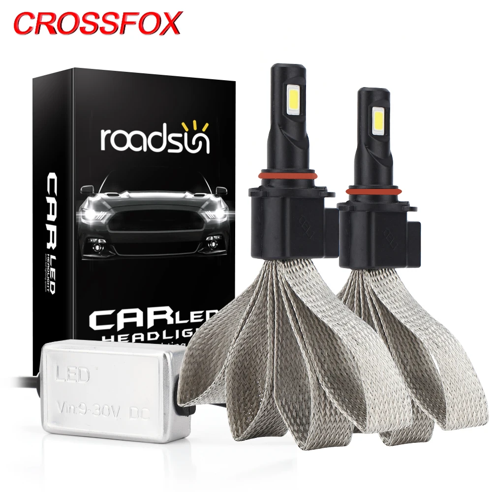 CROSSFOX S7 авто H4 светодиодный светильник H13 9004 9007 880 H3 H11 9005 9006 H7 H1 COB 12V 6000K|lamp 12v|car h4 led