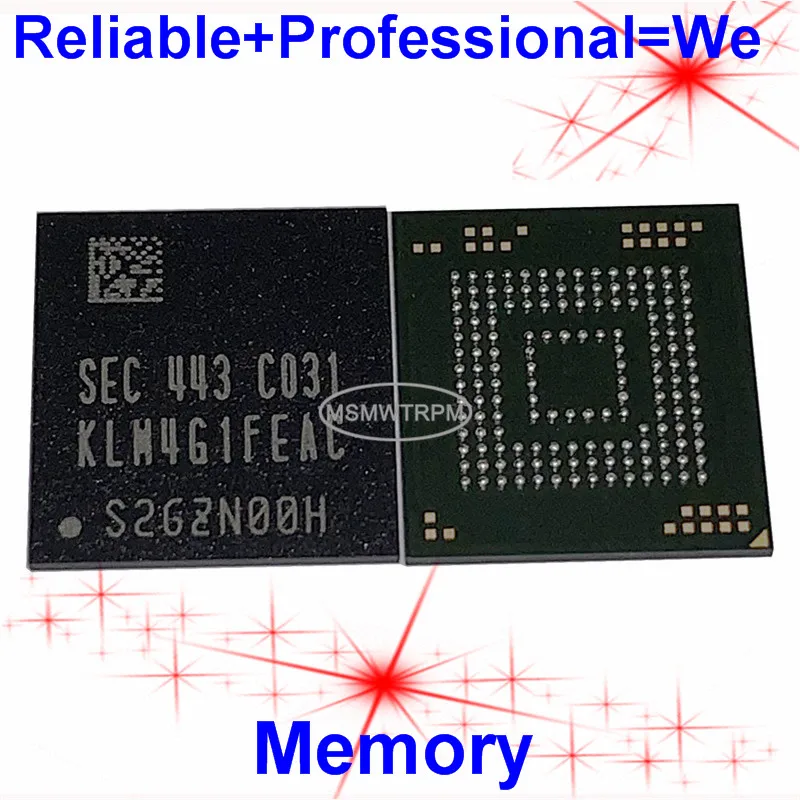 KLM4G1FEAC C031 небольшого размера BGA153Ball Встраиваемая мультимедийная карта памяти 4 Гб
