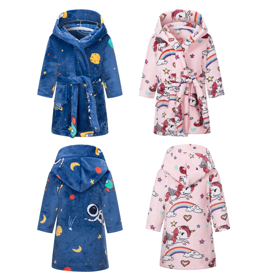 Фланелевая мягкая теплая пижама в виде единорога