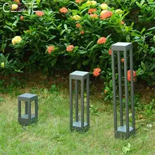 Светодиодный светильник для газона, садовый светильник, уличный водонепроницаемый современный алюминиевый квадратный садовый светильник, садовые ворота, садовый пейзаж, уличные прожекторы