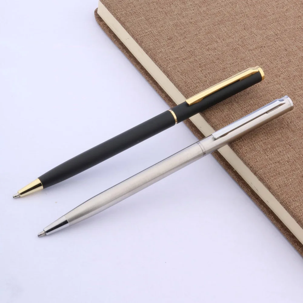 thumbnail image 2 of 100-Pack Gold Metal Ballpoint Pens - Retractable Black Ink Stamping Pens For Office, Wedding & Business Events 2 of 11