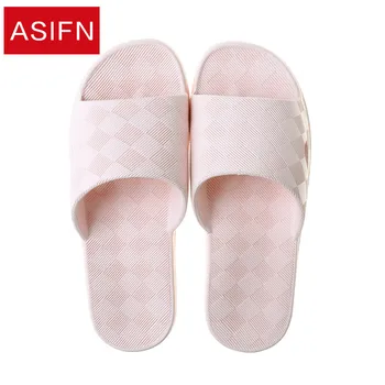 

ASIFN Women Slippers Summer EVA Bathroom Men Slides Indoor Household Ladies Shoes Non-slip Soft Flip Flops Chaussures Femme