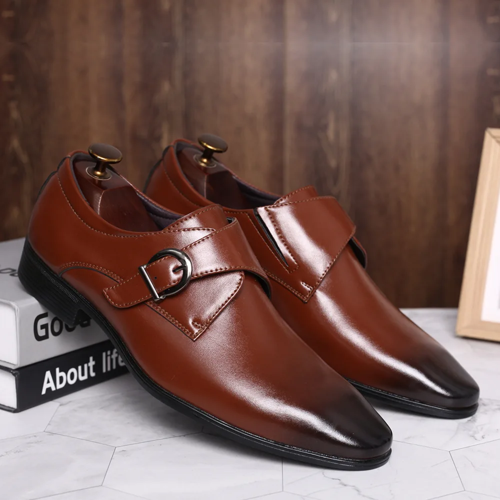 

39-48 men shoes leather Stylish business Gentleman's comfortable formal shoes #AF4013