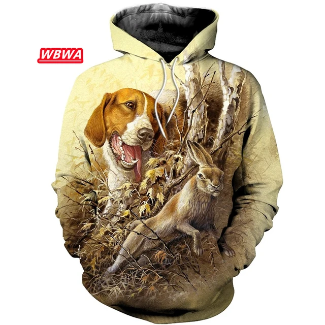 Boar Rhinoceros Dog Hunting Rabbit 3D Print Men Hooded Hoodies Hunting Hunter Women Sweatshirts Casual Hip Hop Shirt Clothing 02 R509