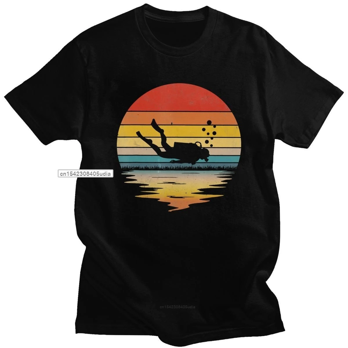 Camisetas de buceo Vintage para hombres, Camisa de algodón para buceadores, para amantes de buceo, Camiseta estampada de manga corta, ropa| Camisetas| - AliExpress