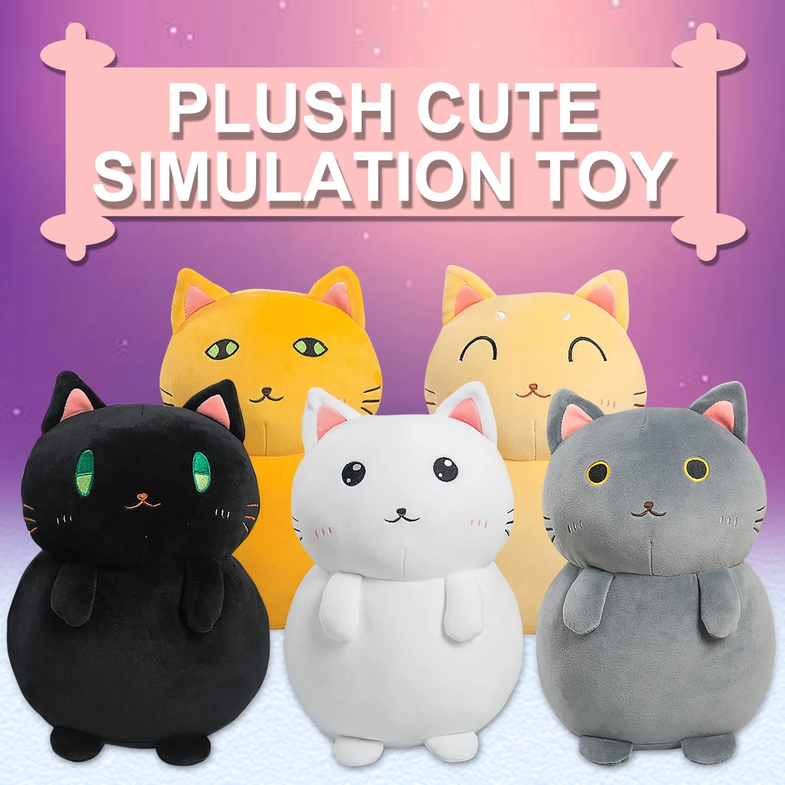 Creative Cute Blessing Cat Plush Toy Pillow Bread Cat Doll Sleeping