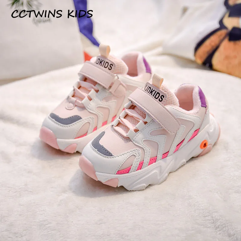 Thin Pink CCTWINS/детская обувь; коллекция года; Сезон Зима; модные спортивные кроссовки для маленьких девочек; детская черная теплая обувь для мальчиков; Брендовые повседневные кроссовки; FS3160 - Цвет: Thin Pink