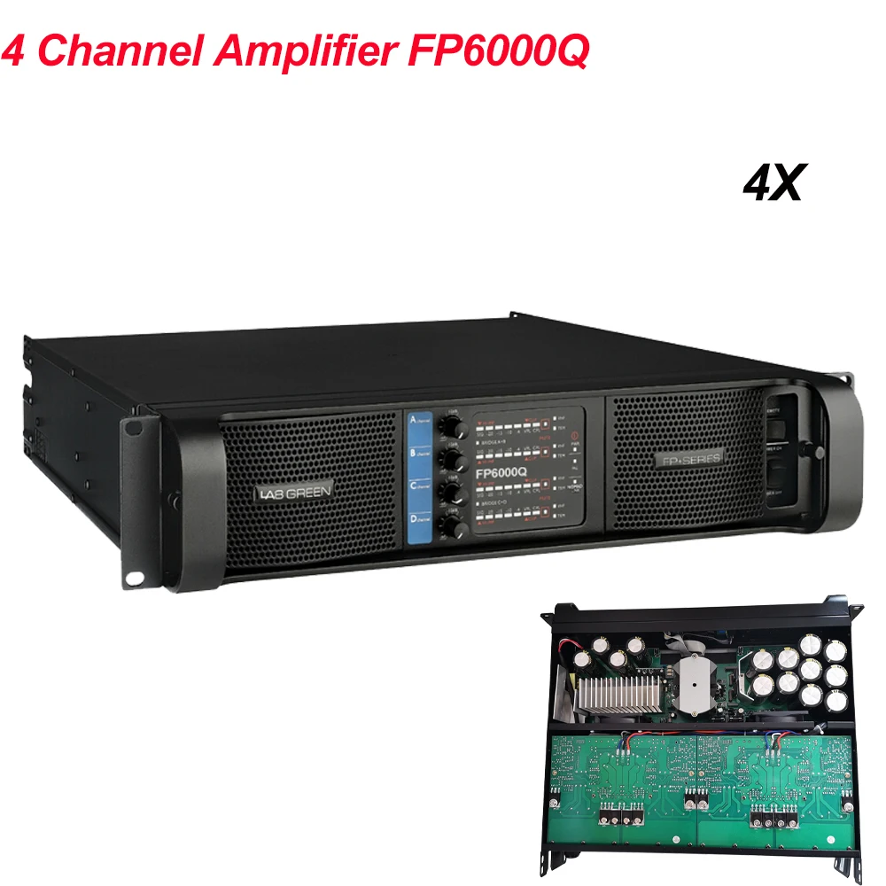 4 шт./лот Профессиональный DJ Disco 4-канальный усилитель FP6000Q звук Aound усилитель мощности 4x700Watts громкоговорители LAB GRUPPEN