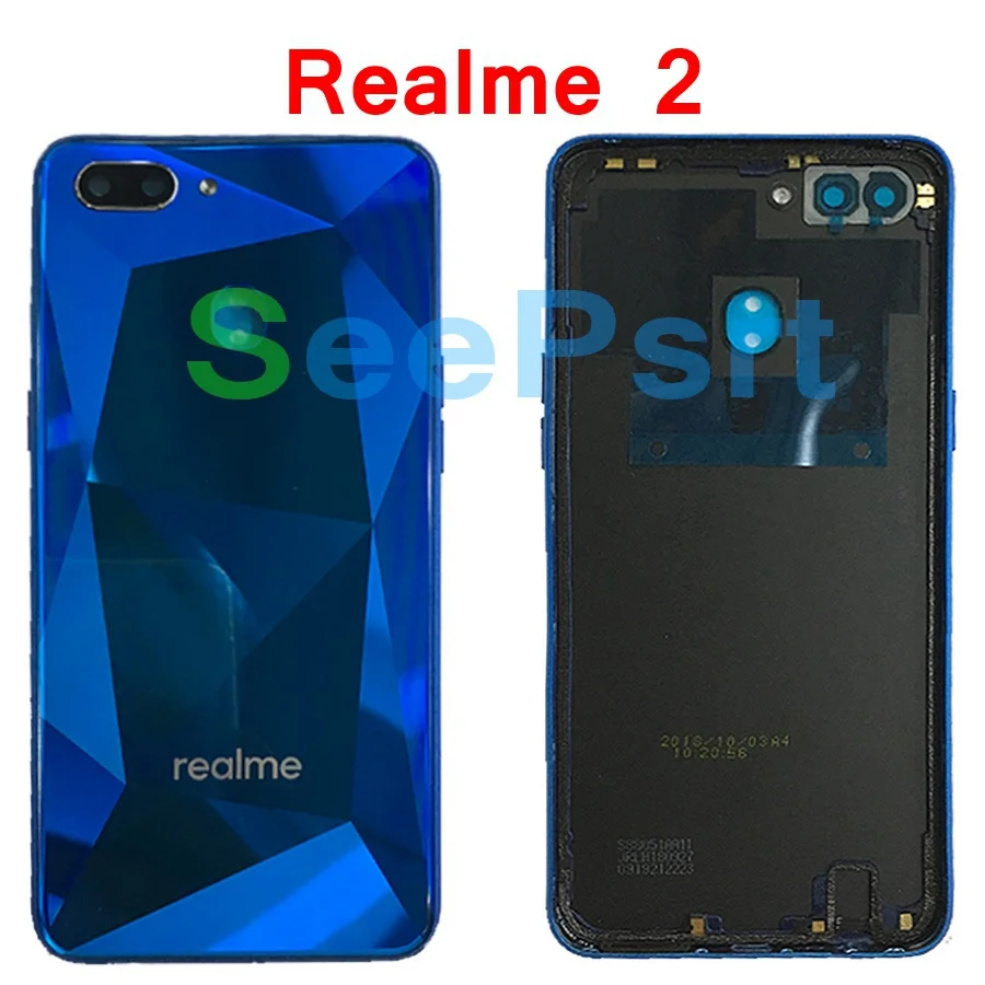 Чехол для Oppo Realme 2, задняя крышка с камерой, чехол для батареи с логотипом для Realme 3, задняя крышка для батареи