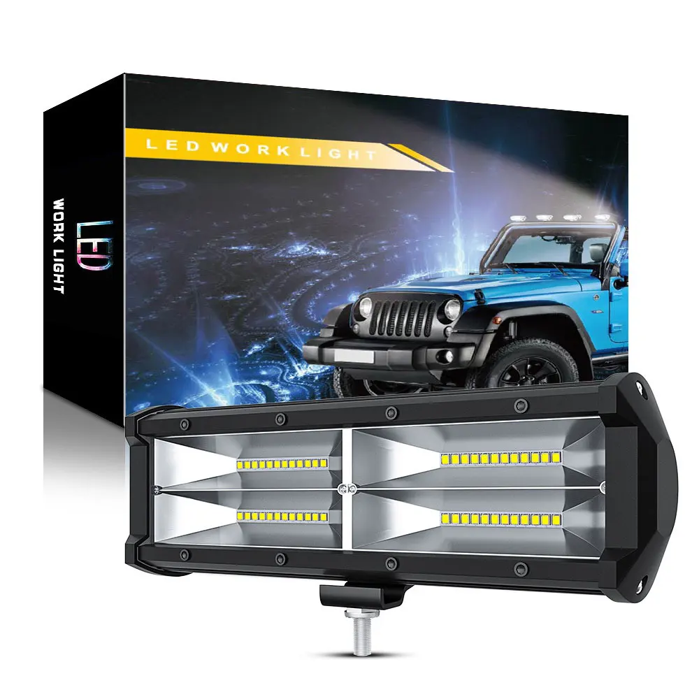 

6Inch 144W 48LED Work Light Bar Combo Beam Car Driving lights For Off Road Truck 4WD UAZ Motorcycle Ramp 12V 24V Auto Fog Lamp