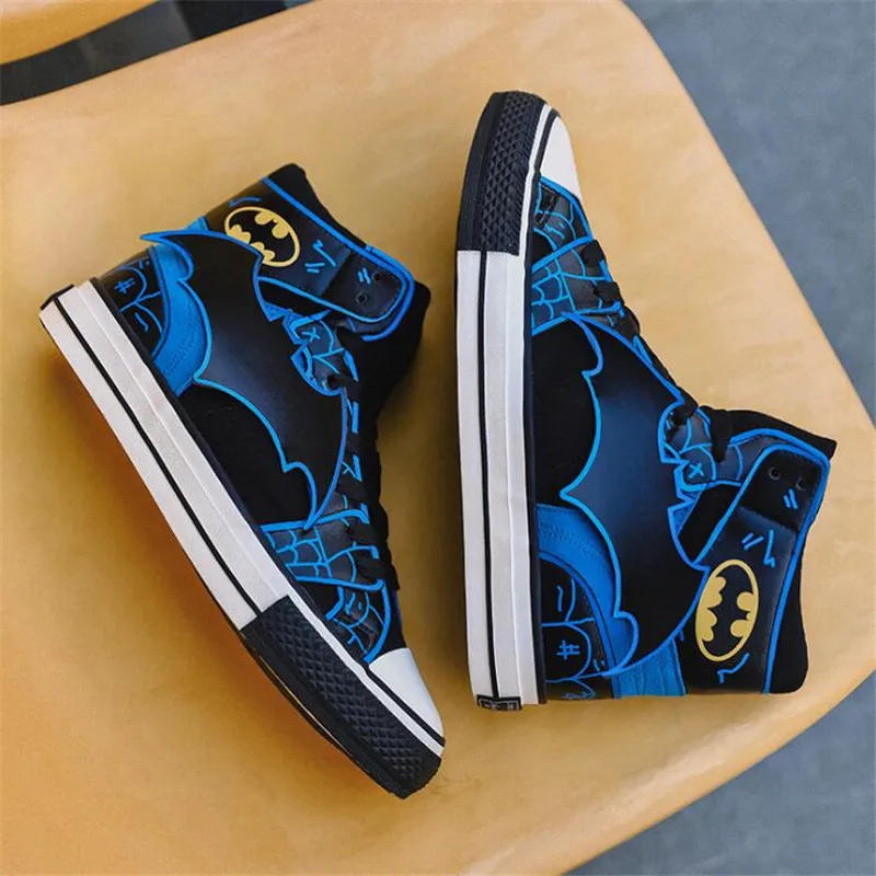  DC Comics Film Television Super Hero Batman Casual High-top Sneakers Fall Winter Fashion Men's Padd