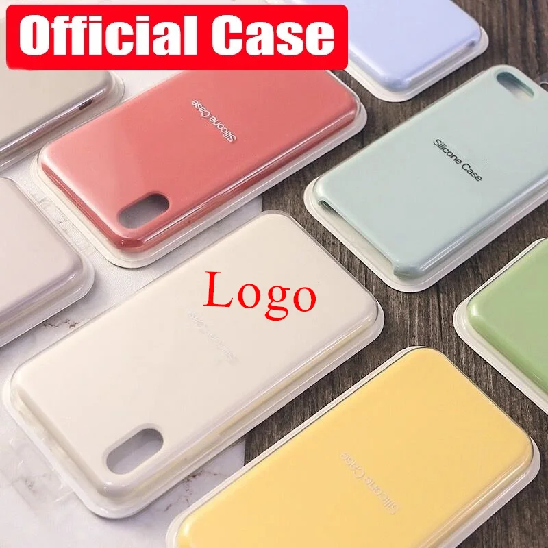 

Original Retail Official Silicone Case For iphone X XR XS 7 8 plus Max Soft Luxury Cases For Apple iphone 5 5S SE 6 6s 7 8 Cover