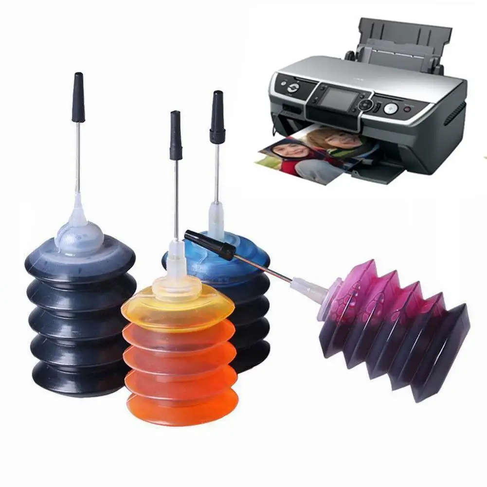 Description Picture 4 of item1PC 30ml Universal Ink Cartridge Refill Kit Fit Inkjet Printer Refill Ink Kit for Iconic Brand HP Brother Highly Compatible