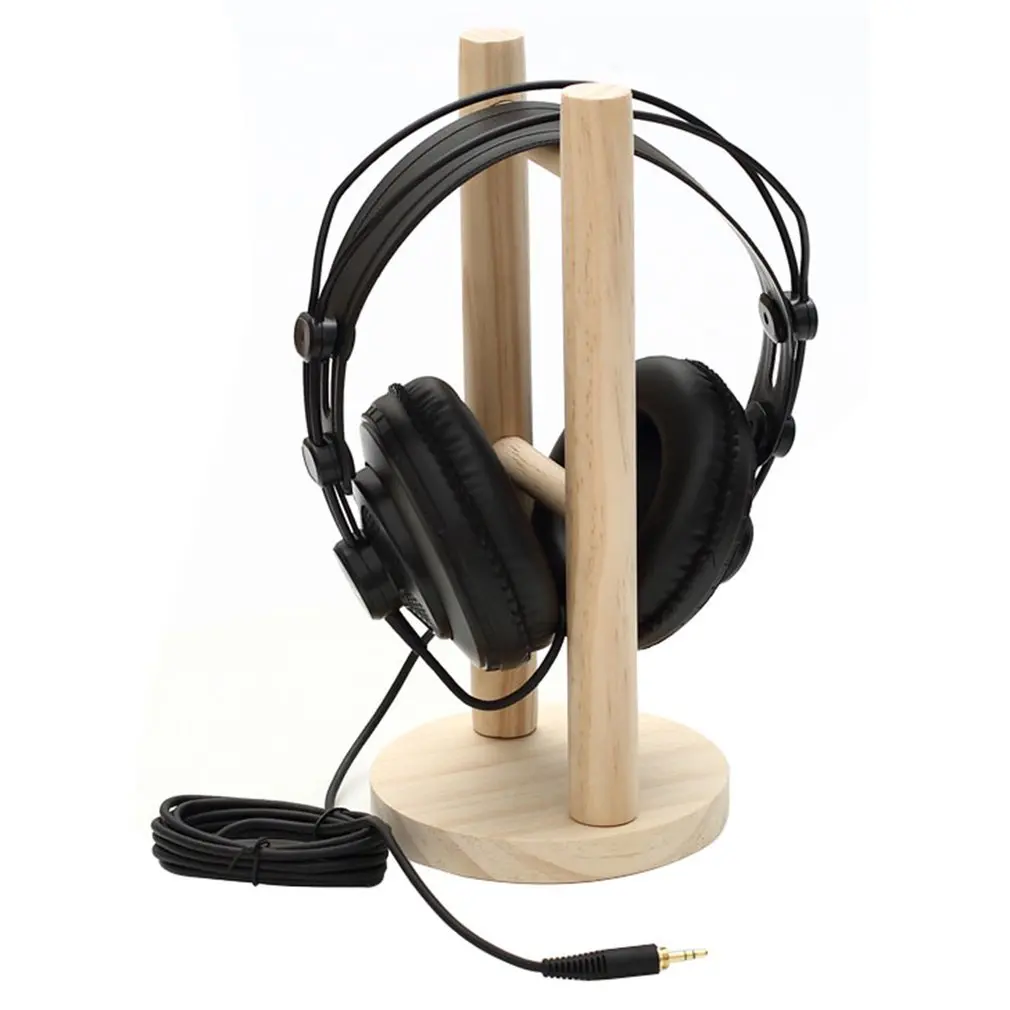 Wooden Headphone Headset Earphone Stand Holder Headphone Stand Holder Display for Headphones bracket Show Shelf