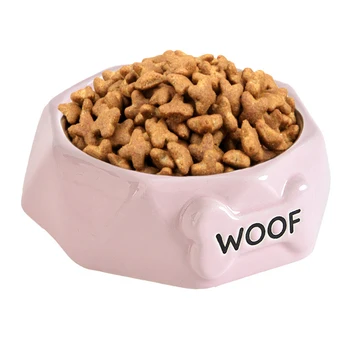 

New Creative Bone Decor Ceramic Pet Bowl Candy Colors Pet Bowl Pet Water Food Bowls For Cat Dog Pet Feeding Supplies