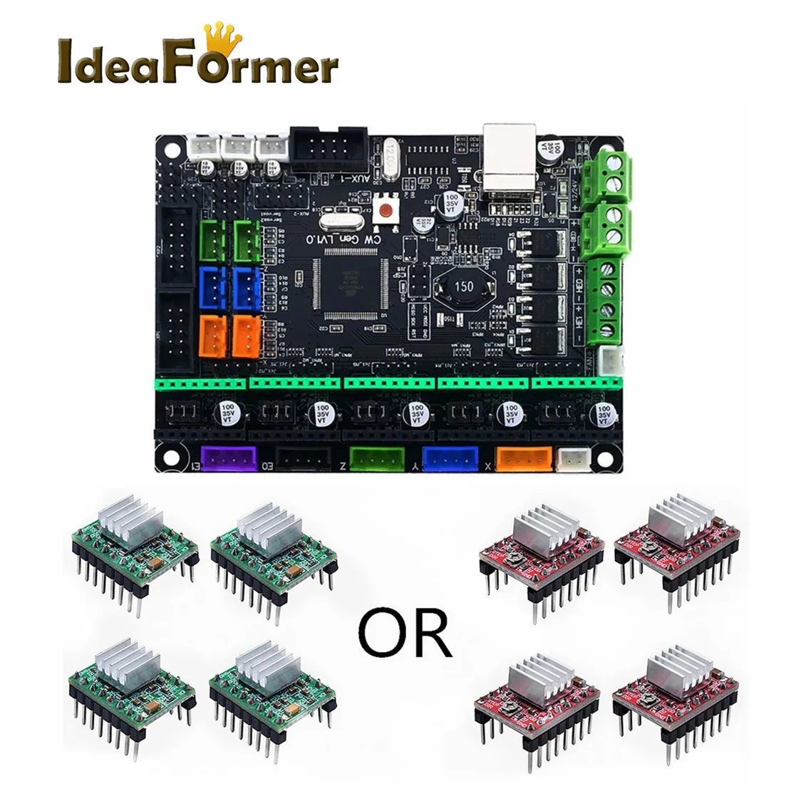 Материнская плата MKS Gen L V1.0 или 4 шт. A4988/DRV8825/TMC2130 V1.1/TMC2130 V1.2 SPI/TMC2208 драйвер для Reprap