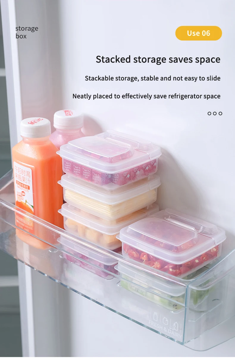 Transparent Cheese Slice Storage Box Fridge Butter Container Portable Refrigerator Fruit Vegetable Fresh-keeping Organizer Case