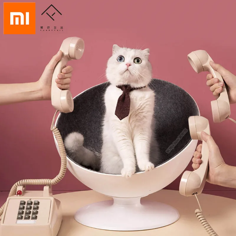 Xiaomi кровати и коврики для кошек домик для домашних животных кошка босс ротационное взаимодействие кошачий домик спящий Забавный Питомник Кровать волоконный материал принадлежности для кошек
