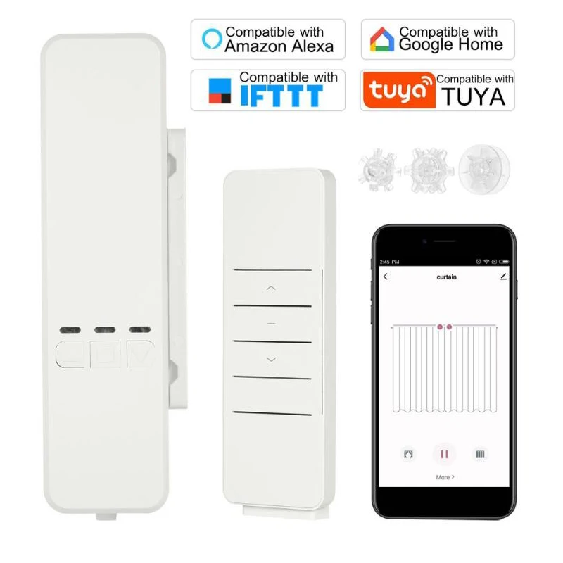 NEW Smart Motorized Chain Roller Blinds Automation Kit Control with Remote and MOBILE Control Via Alexa/Google/Wifi