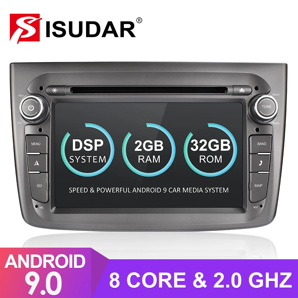 Автомагнитола Isudar 1 Din на Android 9 для Alfa Rom eo Mito 2008- CANBUS мультимедийное видео DVD GPS