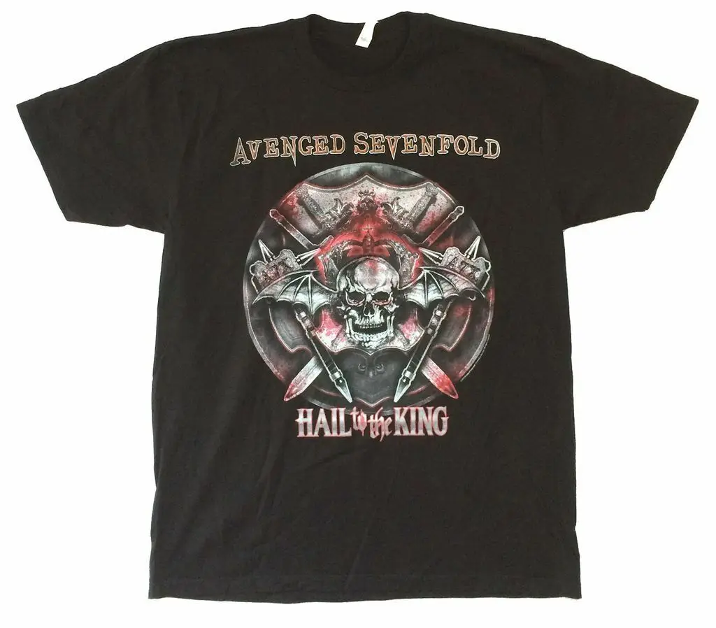 Avenged Sevenfold Battle Armor Hail To The King Black T Shirt New Official A7X O-Neck Men |