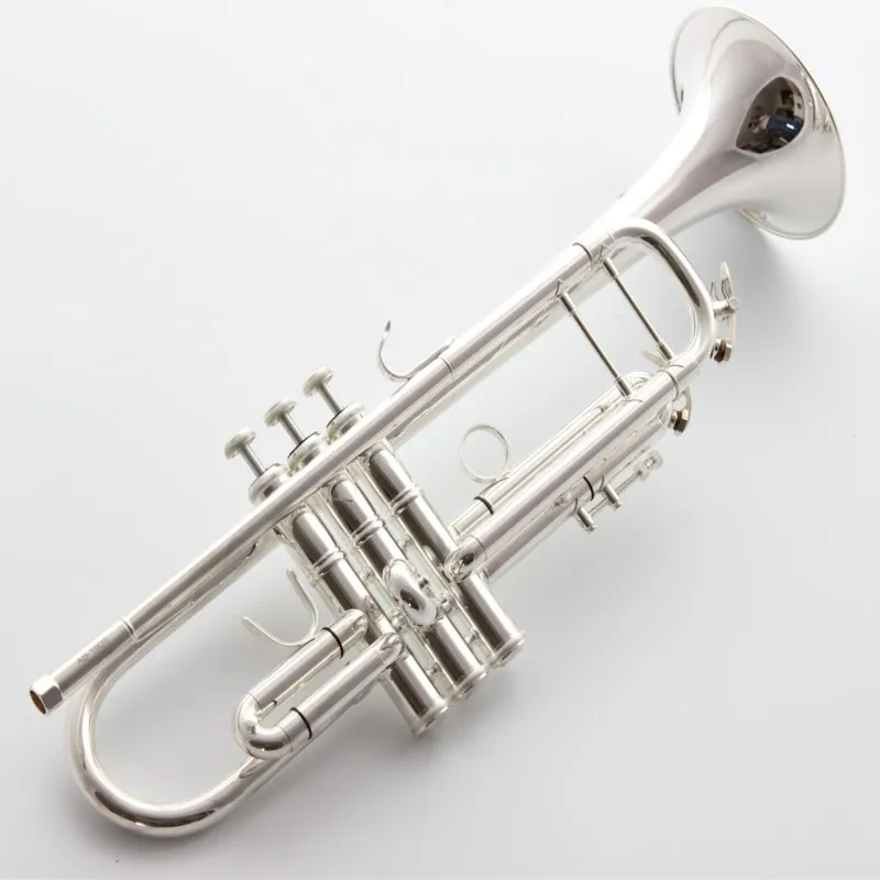 

Silver plated Bb Trumpet LT197S-99 musical instrument New Trumpet Stradivarius mouthpiece professional grade