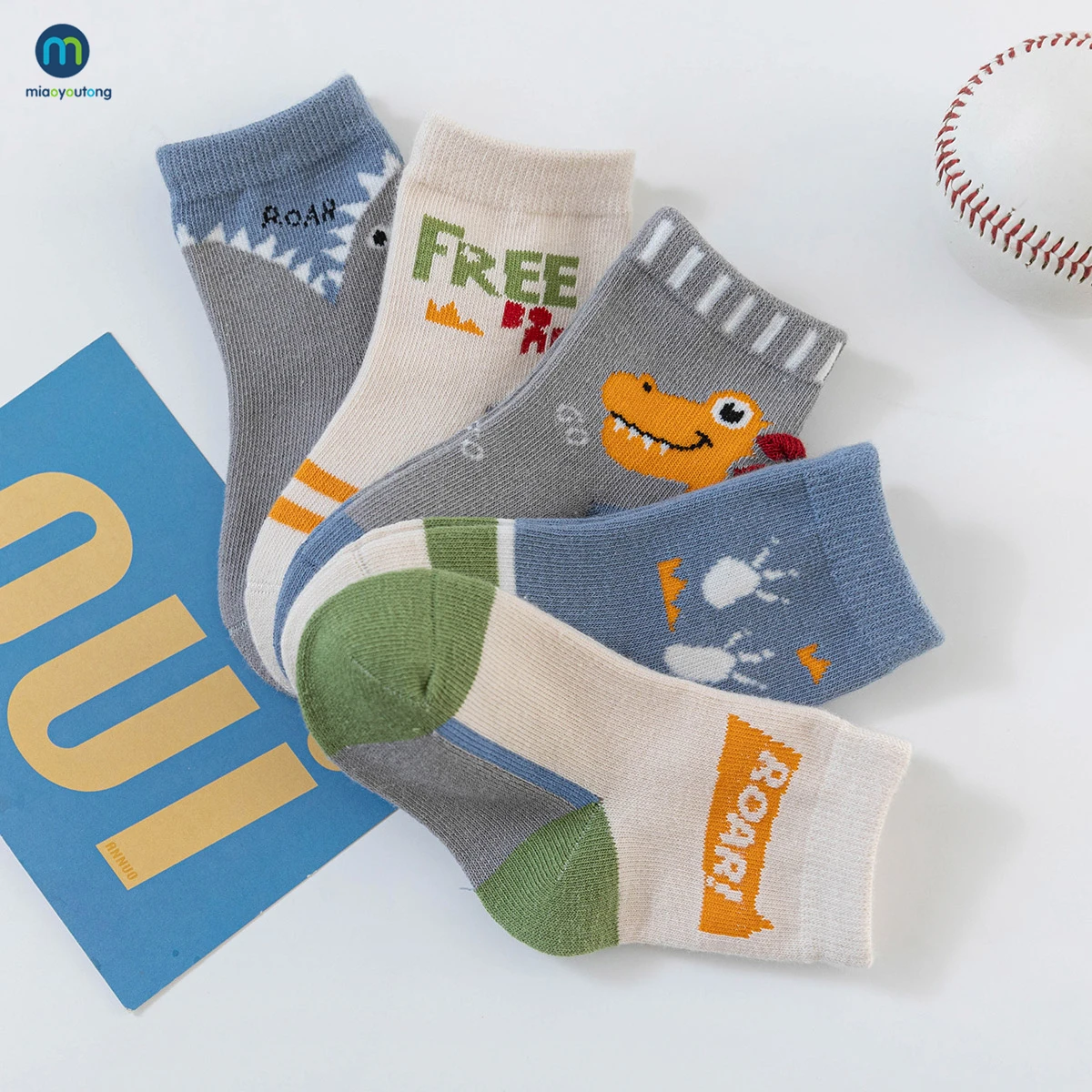 Children's Socks 5 Pairs Cotton Cute Cartoon
