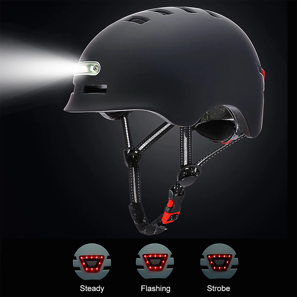 Details about   Outdoor Adjustable Cycling USB Charging Helmet with LED Light Protective Gear 