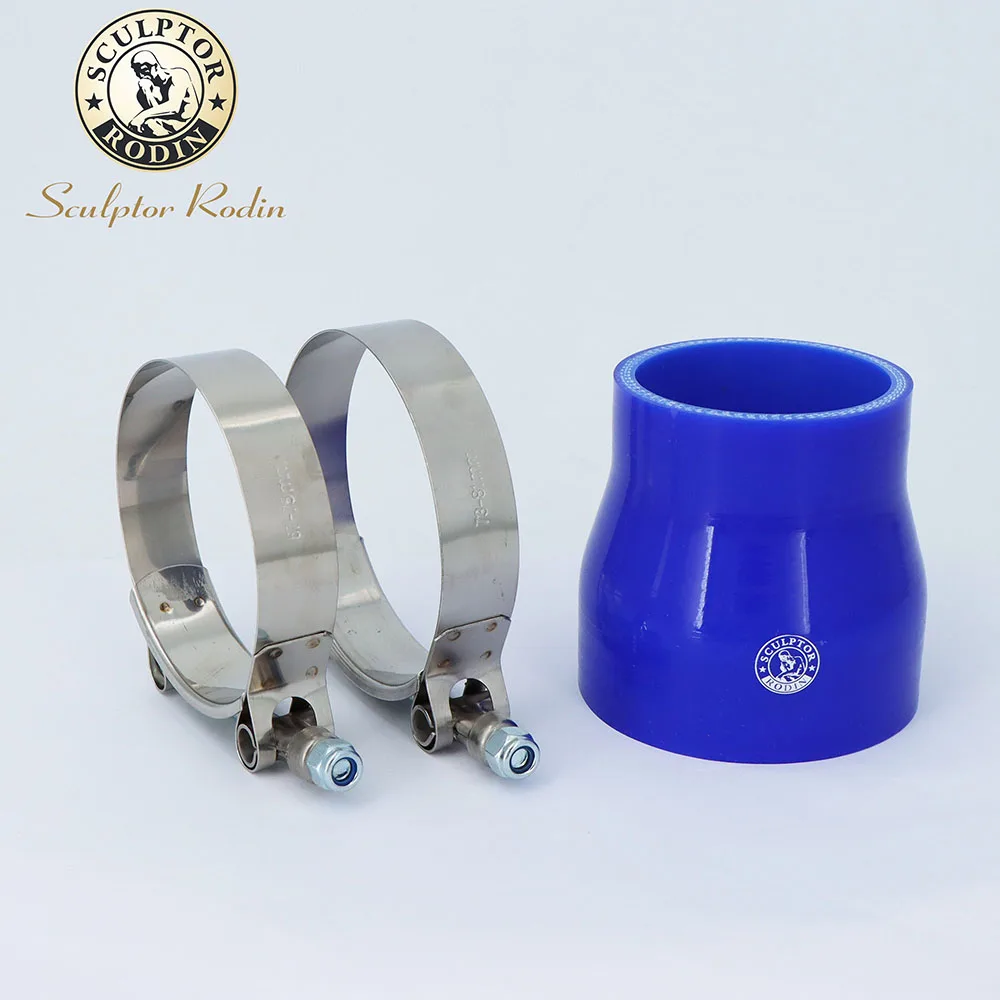 0 Degree Reducer Silicone Hose Straight Durite Silicone + T clamp  51-57 63-76MM Tubi Silicone Mangueira Tube for Intercooler