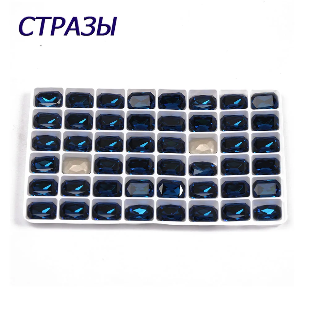 CTPA3bI Montana Color Crystal Sewing Stones Octagon Shape Glass Sew On Rhinestones With Claw Strass DIY Wedding Dress Decoration | Дом и сад