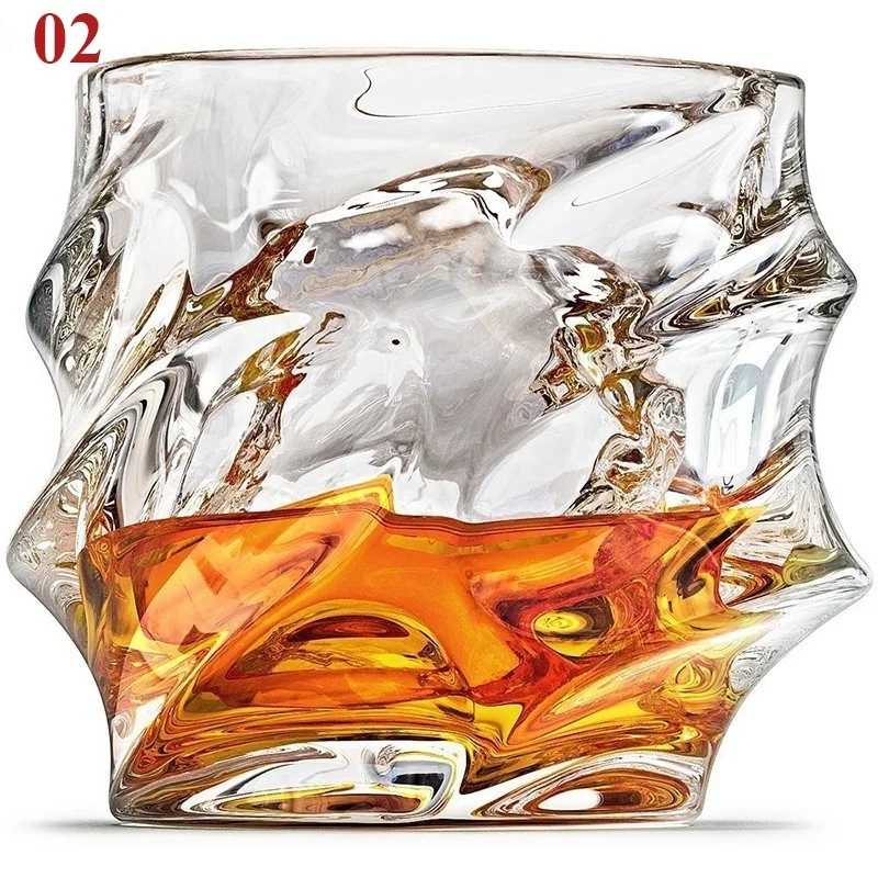 Прозрачная Хрустальная стеклянная посуда для виски, пивная Питьевая чашка, бокал для вина 100-300 мл DDC-49