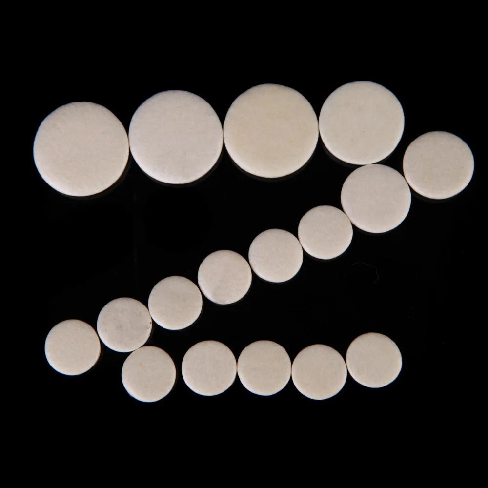 17pcs Clarinet Pads Replacement Durable Exquisite Clarinet Parts Wind Instrument Accessories White