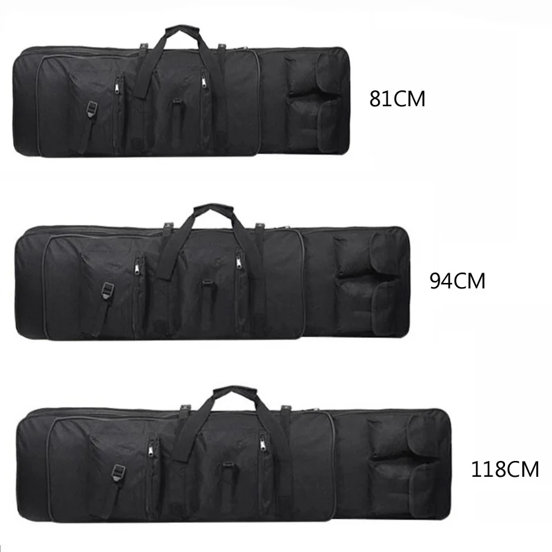 

81cm 94cm 118cm Nylon Backpack Tactical Hunting Bag Army Airsoft Rifle Square Carry Bag with Shoulder Strap Gun Protection Case