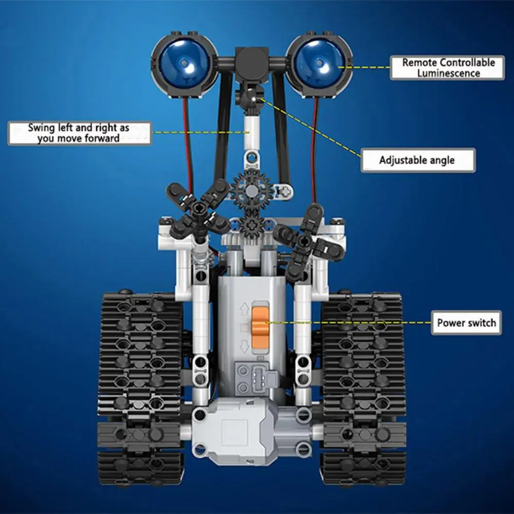 2019 NEW Upgrade Winner 7112 RC Robot 2.4G Intelligent Electric RC Robot Building Block DIY Unassembled Kit Robot Toy Kids Gift