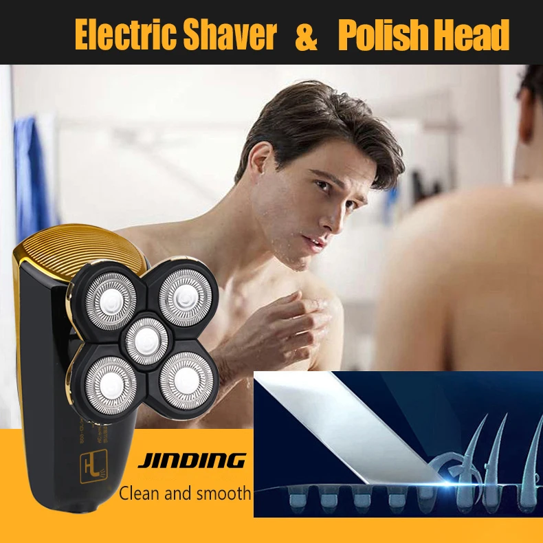 5 головок электробритва с плавающим лезвием Бритва для мужчин триммер для бороды бритва Водонепроницаемая моющаяся перезаряжаемая машинка для стрижки волос