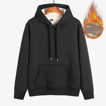 

Winter Men Thicken Sweatshirts Overcoat Padded Velvet Warm Jumper Pullovers Male Oversized Casual Top-clothing O-neck Hoodies